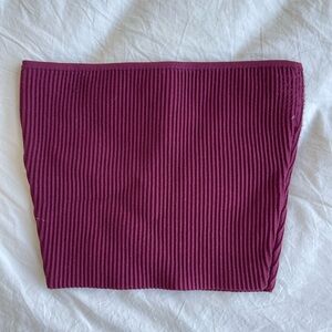 Babaton sculpt knit cropped tube top